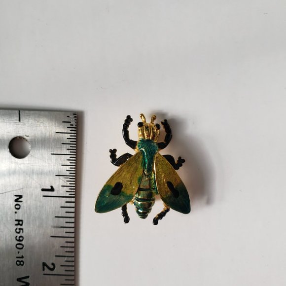 Vintage Colourful Beetle Bug Pin - Picture 5 of 5